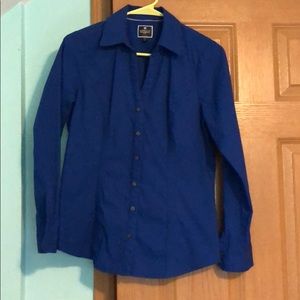 Blue dress button up